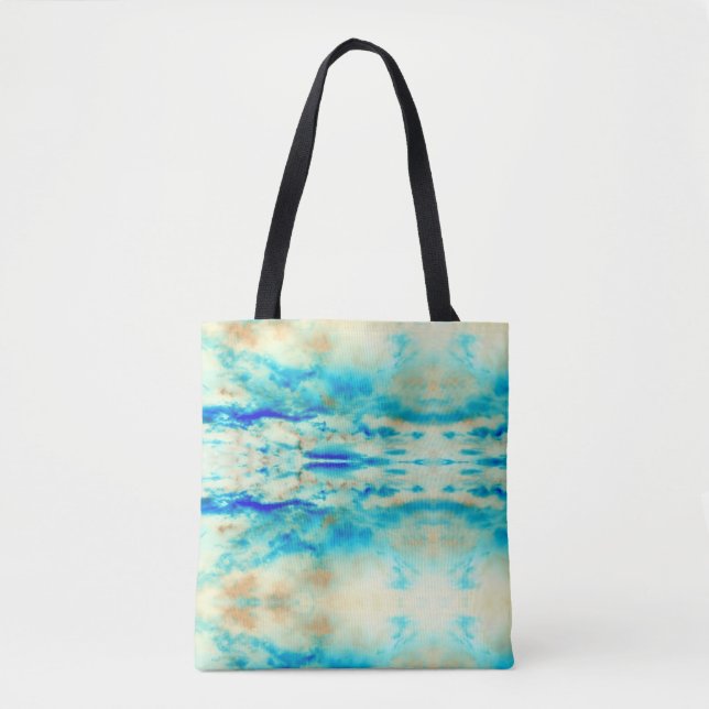 sac fourre-tout classe crème d'art Abstrait bleu t (Devant)