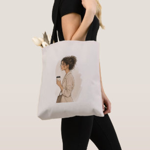 Sac fourre-tout Classy Coffee Girl Mode Cheveux