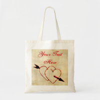 Sac fourre-tout Coeurs vintages