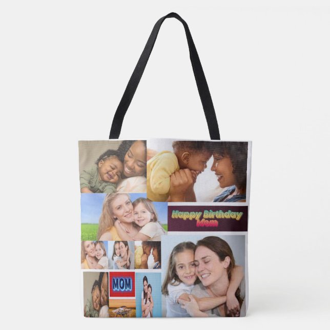 Sac fourre-tout Collage photo personnalisé 7 (Devant)