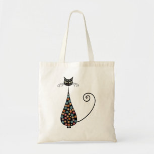 Sac fourre-tout coloré à chat noir
