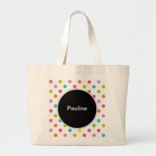 Sac fourre-tout coloré à monogramme