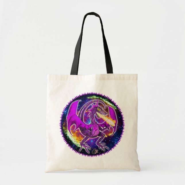 Sac fourre-tout cosmique à dragon de Tourmaline (Devant)