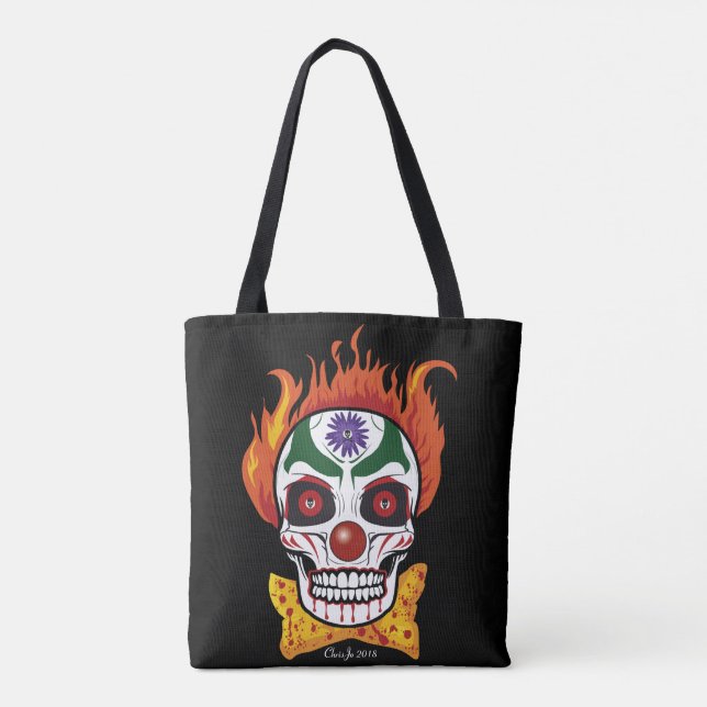 Sac fourre-tout crâne clown malin - Créatures cost (Dos)