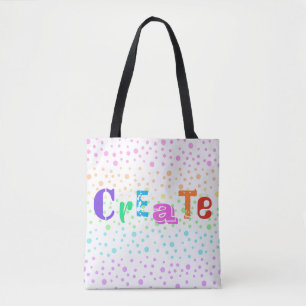 Sac fourre-tout Créer avec des pois arc-en-ciel