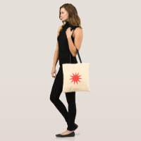 Sac fourre-tout crème à étoile éclatée rouge minim