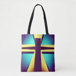 Sac fourre-tout croisé de rayons violets et bleus