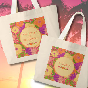 Sac fourre-tout Custom Tropical Bloom – Baigné de 