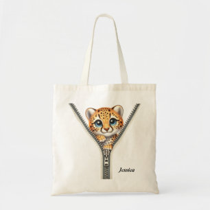 Sac fourre-tout Cute Cheetah Zipper