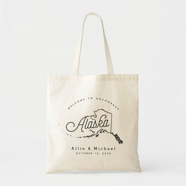 Sac fourre-tout d'accueil Mariage de l'Alaska (Devant)