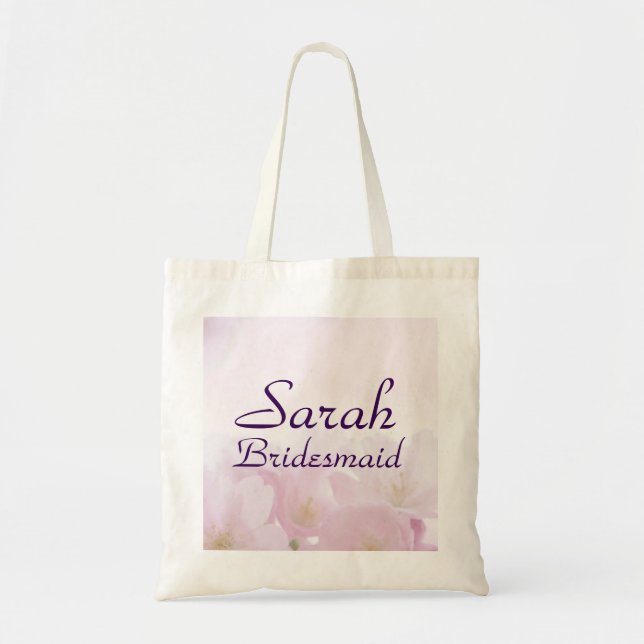 Sac fourre-tout d'accueil Mariage rose Floral (Devant)
