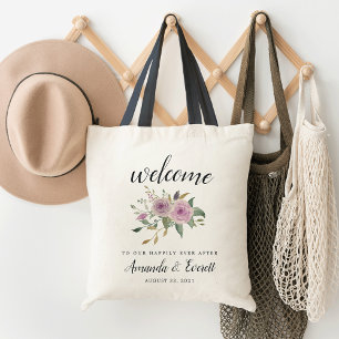 Sac fourre-tout d'accueil Mariage Violet & Sage