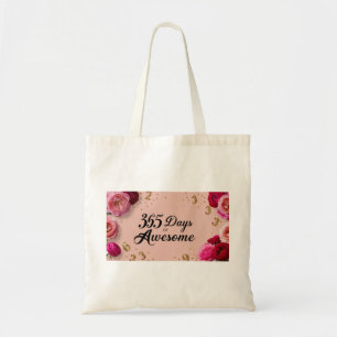 Sac fourre-tout d'achat fleuri magique anniversair