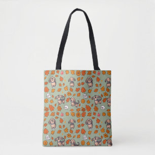 Sac fourre-tout Dachshund Halloween Kawaii Chien M