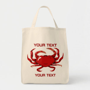 Sac fourre-tout d'alimentation Modèle de crabe rou