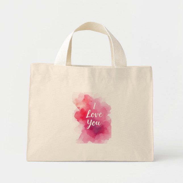 Sac fourre-tout d'amour en aquarelle (Devant)