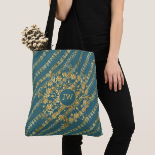 Sac fourre-tout d'amusement Blue et Gold Chic
