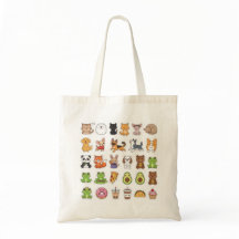 Sac fourre-tout d'animaux Kawaii mignons – Animaux
