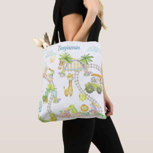 Sac fourre-tout d'animaux Safari personnalisés