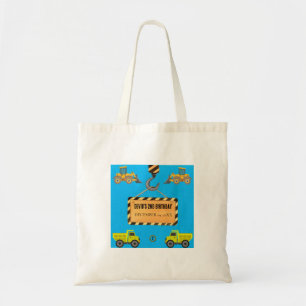 Sac fourre-tout d'anniversaire du camion de constr