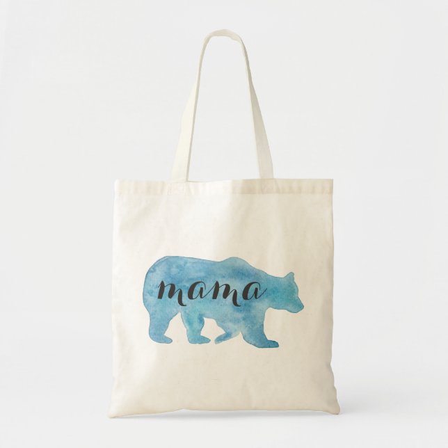Sac fourre-tout d'aquarelle Mama Bear (Devant)