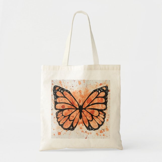 Sac fourre-tout d'aquarelle Monarch Butterfly (Devant)