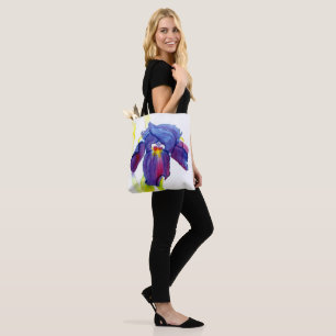 Sac fourre-tout d'aquarelle violet Iris