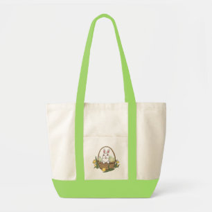 Sac fourre-tout d'art de Pâques Bunny Art Boutique