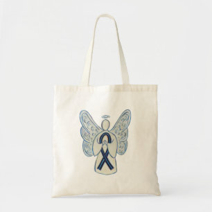Sac fourre-tout d'art du ruban Blue and Black Awar