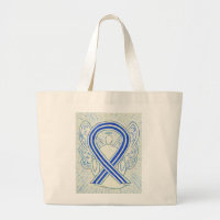 SAC FOURRE-TOUT d'art en ruban de sensibilisation