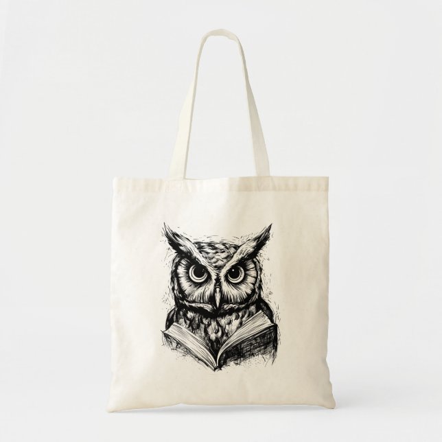 Sac fourre-tout d'art Owl Line (Devant)