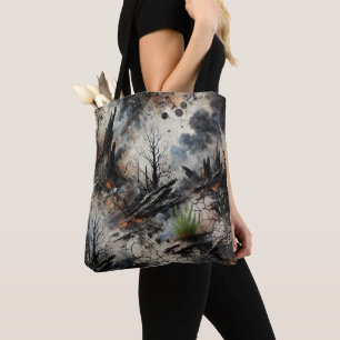Sac fourre-tout d'art post-apocalyptique sur les f