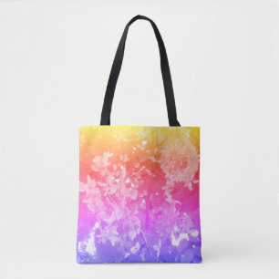 Sac fourre-tout d'art Rainbow Flowers