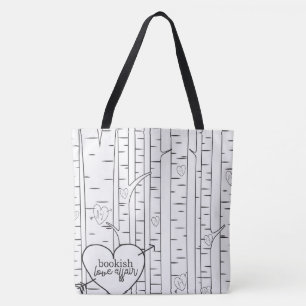Sac fourre-tout d'aventure Bookish Love à deux ton