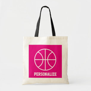 Sac fourre-tout de basket-ball rose pour les fille