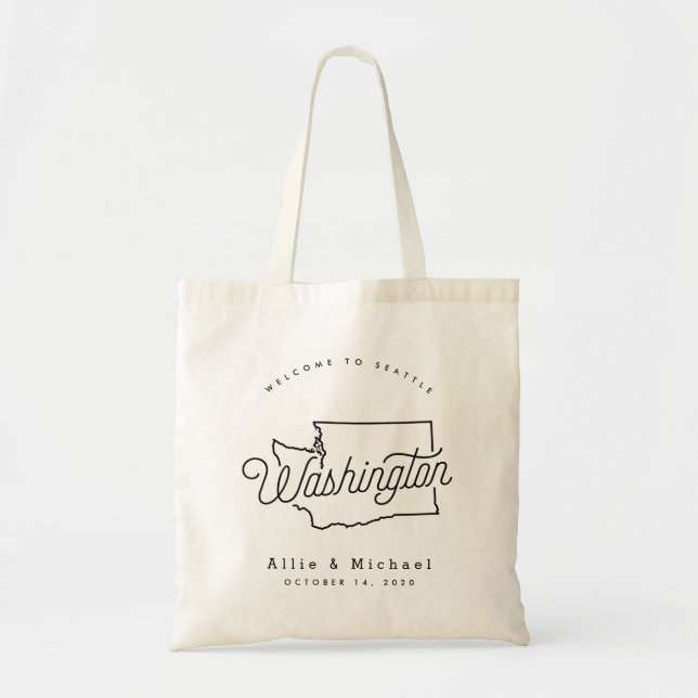 Sac fourre-tout de bienvenue Mariage de l'État de  (Devant)