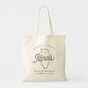 Sac fourre-tout de bienvenue Mariage de l'Illinois