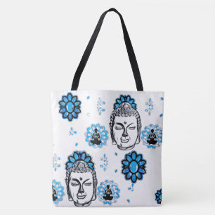 Sac fourre-tout de bouddha de lotus bleu