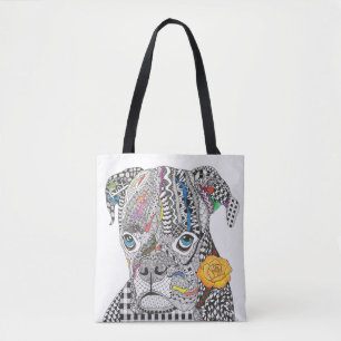 Sac fourre-tout de chien de boîte mignon et coloré