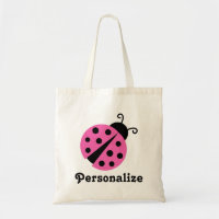 Sac fourre-tout de coccinelle rose | Design de coc