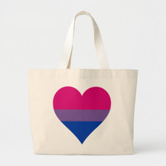 Sac fourre-tout de coeur de fierté de bisexualité