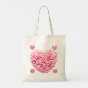Sac fourre-tout de coeur rose