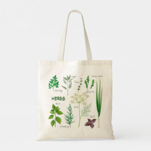 Sac fourre-tout de conception de plantes aromatiqu