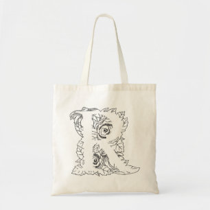 Sac fourre-tout de conception "R" en noir