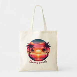 sac fourre-tout de coucher de soleil sur la plage
