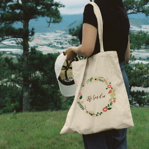 Sac fourre-tout de couronne de fleurs de couleur