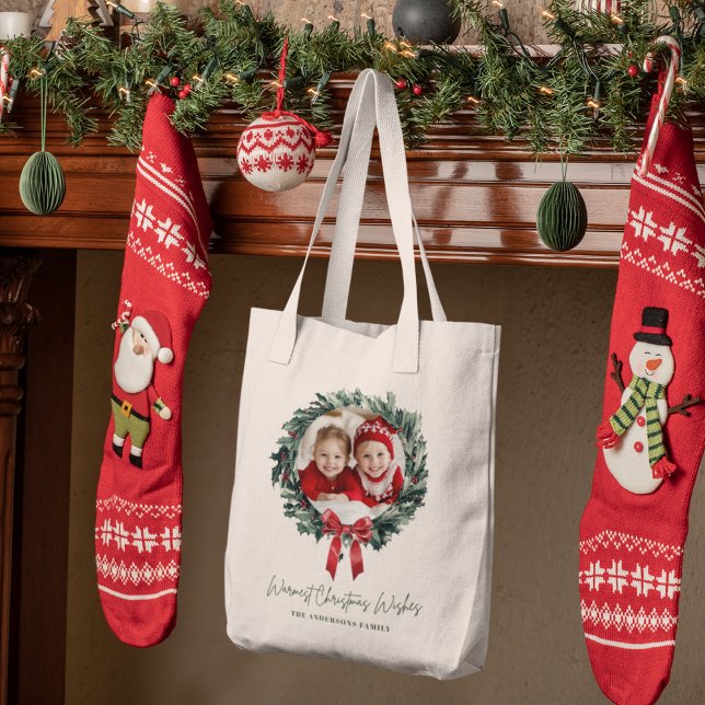 Sac fourre-tout de couronne de Noël personnalisé a (Créateur téléchargé)