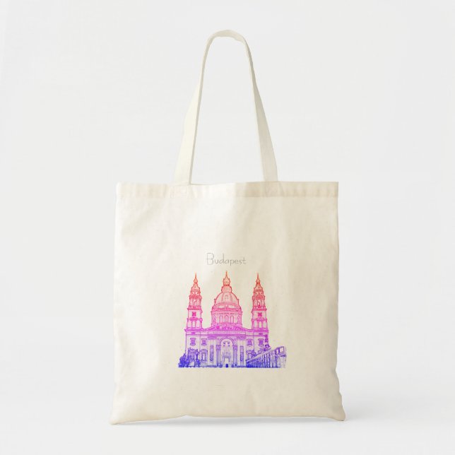 Sac fourre-tout de croquis d'architecture de Budap (Devant)