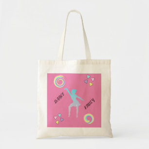 Sac fourre-tout de danse avec coeur et tourbillons
