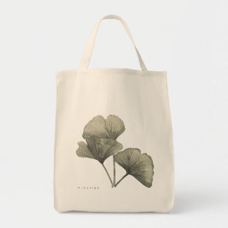 Sac fourre-tout de design botanique de Ginkgo